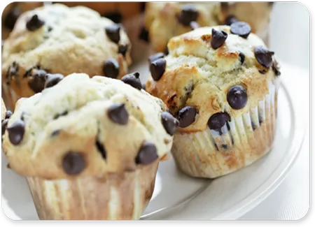 Muffin aux pépites de chocolat et aux amandes