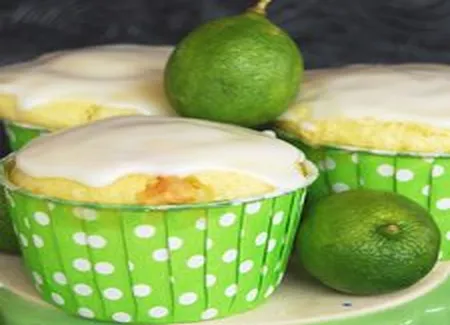 Muffins à la lime key et chocolat blanc