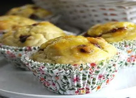 Muffins aux bananes et chocolat au lait