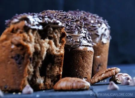 Muffins banane, noix de pécan et pépites de chocolat