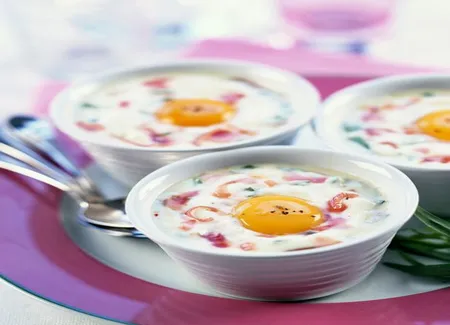 Oeufs cocotte aux champignons