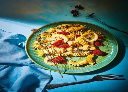 One pot pasta au citron et tomates-cerises