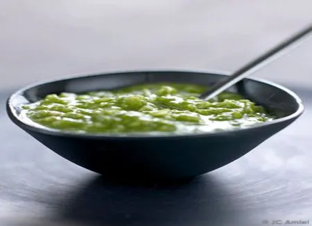 Purée d'artichaut et coriandre