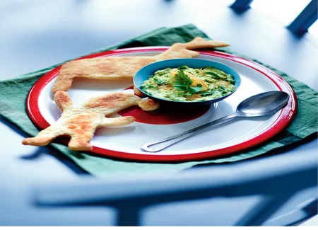 Purée d'avocat à la clémentine, sablés au parmesan