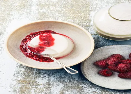 Panacotta au lait de soja et de coco