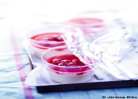 Panacotta au sirop de groseille