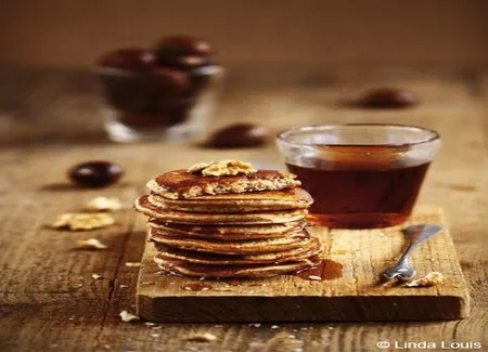 Pancakes à la farine de châtaigne