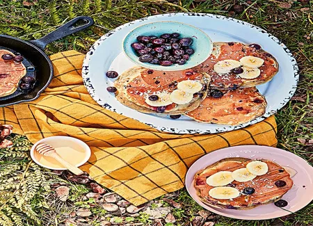 Pancakes banane-myrtille