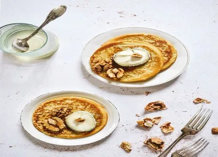 Pancakes chèvre miel