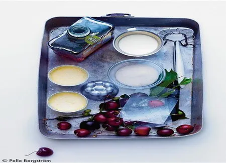 Panna cotta à l'amaretto et cerises rôties