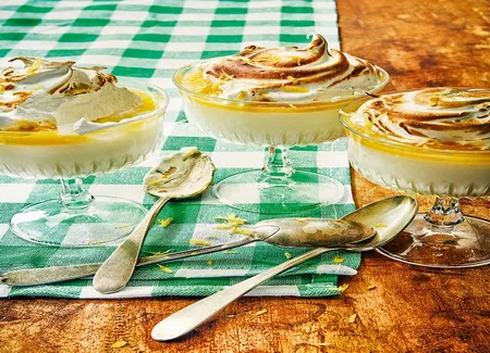 Panna cotta au citron meringuée