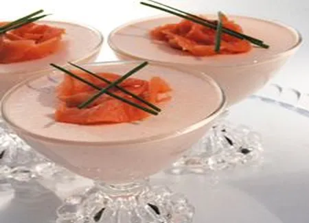 Panna cotta au saumon fumé