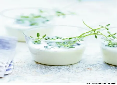 Panna cotta au thym citron