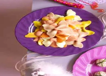 Papillons, sauce rose