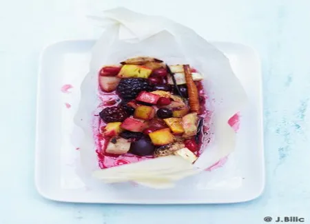 Papillotes de fruits aux épices