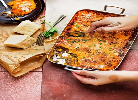Parmentier de canard à la patate douce gratiné au parmesan