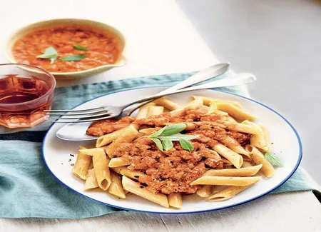 Pâtes à la bolognaise végétarienne thermomix