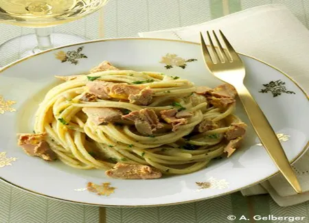 Pâtes aux champignons et au foie gras