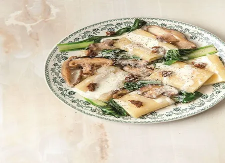 Pâtes champignons-miso