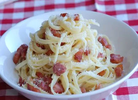 Pâtes gourmandes à la carbonara