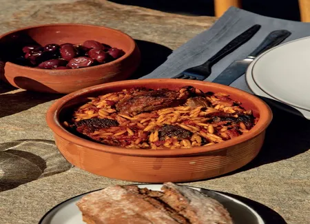 Pâtes orzo au boeuf et à la tomate