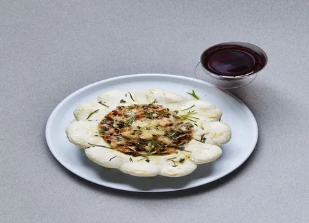 Pâtissons aux légumes, poitrine fumée et emmental