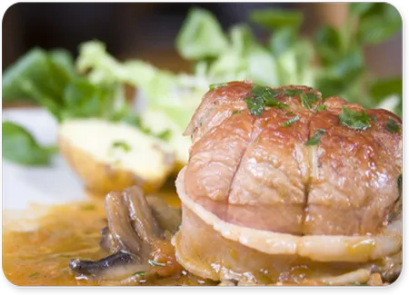 Paupiettes de veau aux champignons