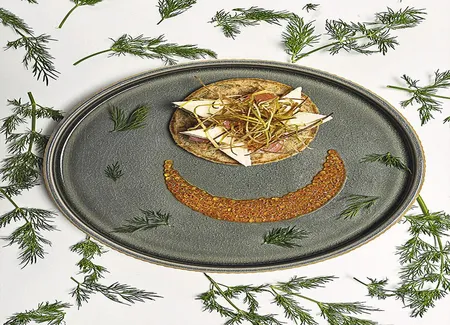 Pélardon sur blinis et saumon fumé