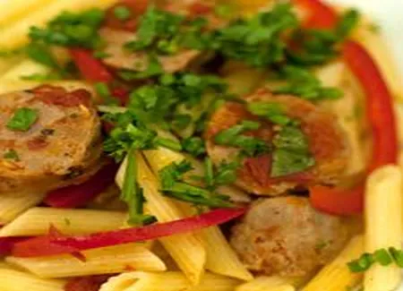 Pennes à la saucisse aux herbes