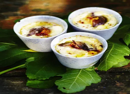 Petit gratin de figues, parmesan et ricotta