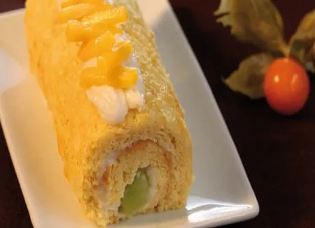 Petites bûches de noël aux fruits exotiques