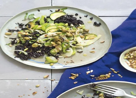 Pilaf de riz noir aux légumes