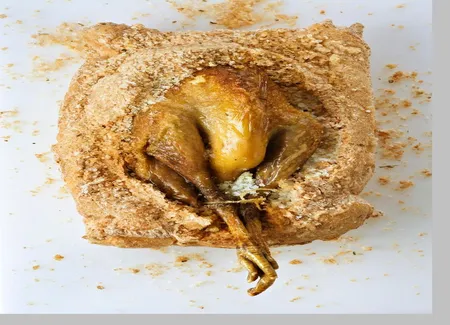 Pintade fermière d'auvergne rôtie en croûte de sel et thym