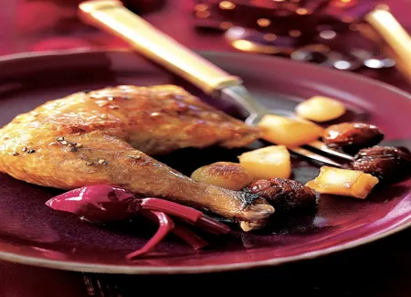 Pintades fermières au foie gras épicé