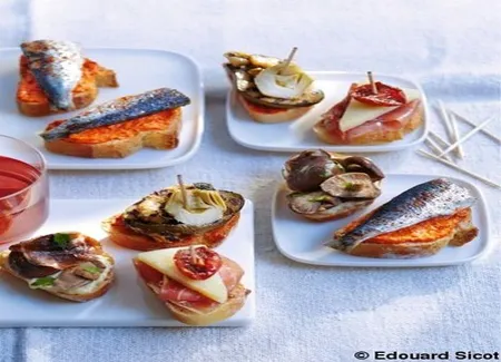 Piquillos, courgette et coeurs d'artichauts