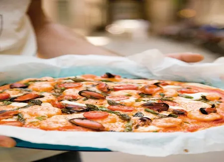 Pizza aux fruits de mer légère