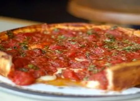 Pizza de blé entier style chicago