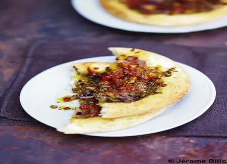 Pizza et viande hachée