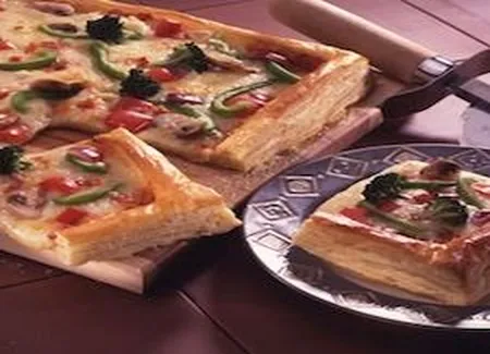 Pizza feuilletée aux légumes