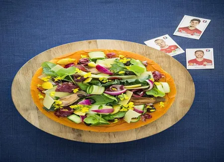 Pizza orientale tapenade et citron confit