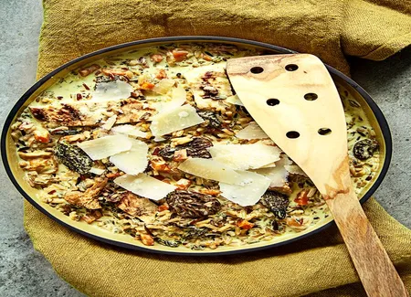 Poêlée de morilles et poulet