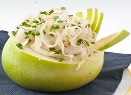 Pomme farcie de choucroute