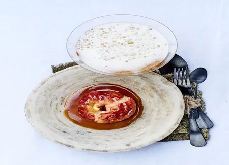Pommes au four, sauce caramel à la bière