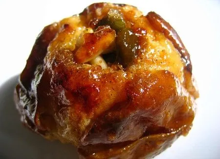 Pommes au four, sirop à la gelée de groseilles