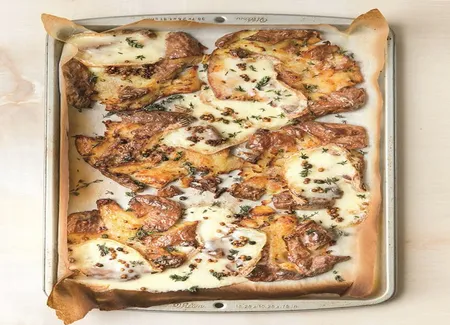 Pommes de terre écrasées au taleggio