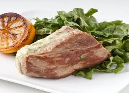 Porc farci aux herbes citronnées