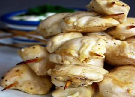 Poulet aux agrumes, trempette au yogourt