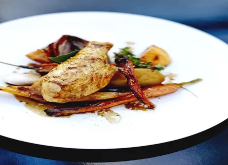 Poulet aux légumes grillés