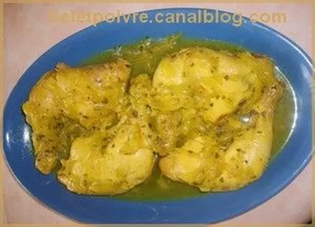 Poulet aux oignons et au gingembre