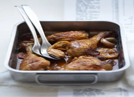 Poulet aux olives, paprika et citron